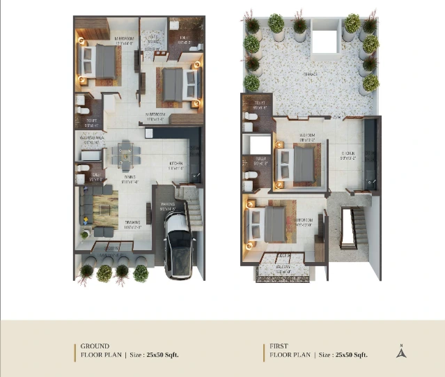 shagun prime 3 bhk villa floor plan